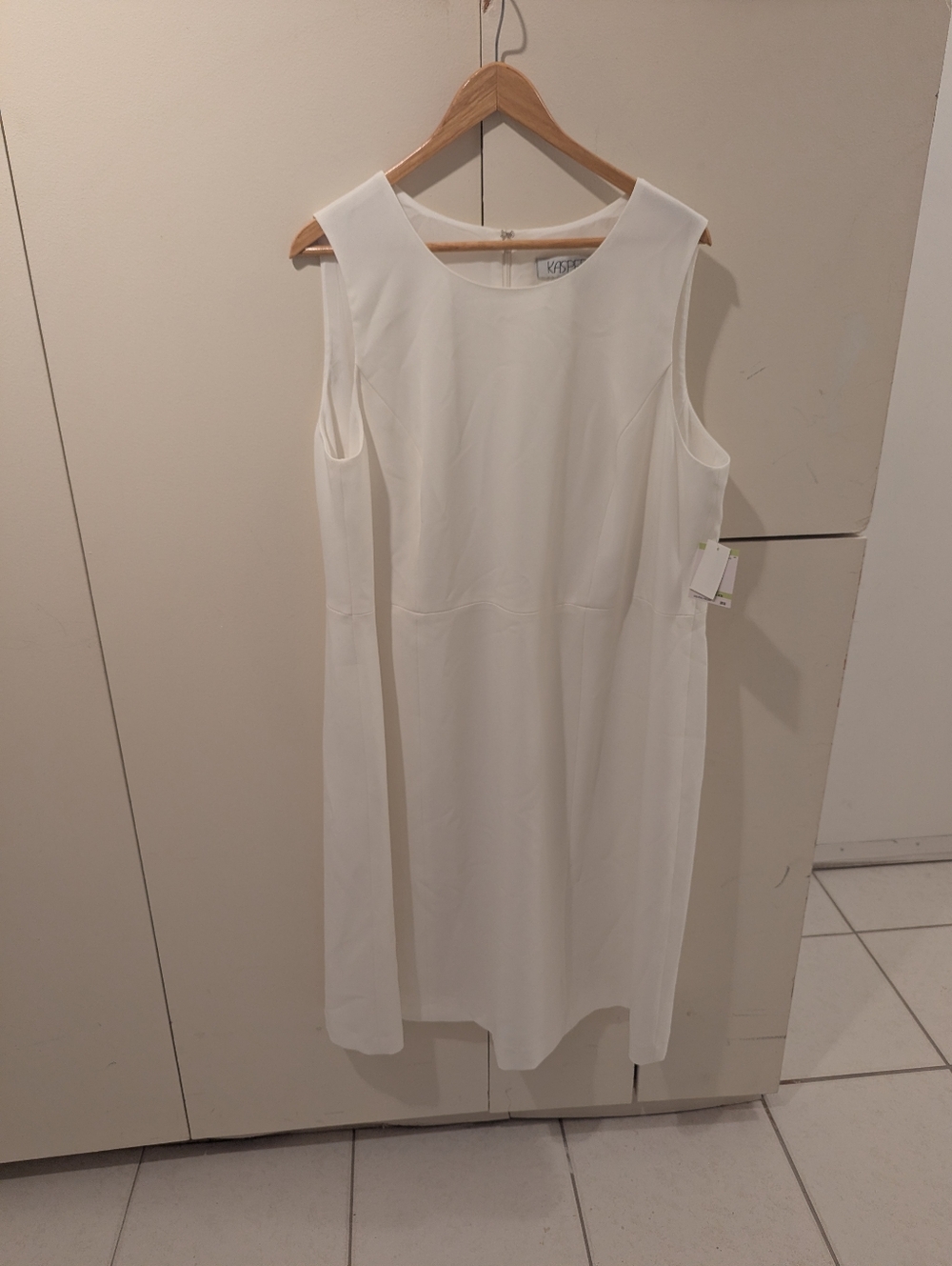 NWT Kasper Women's Cream Scallop-Edge Blazer & Sheath Dress Suit Size 18W - Picture 3 of 13